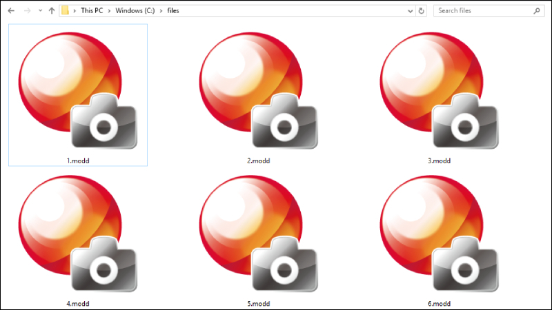  File MODD sẽ được tạo mỗi lần khi tập tin phương tiện mới được nhập từ m&aacute;y ảnh 